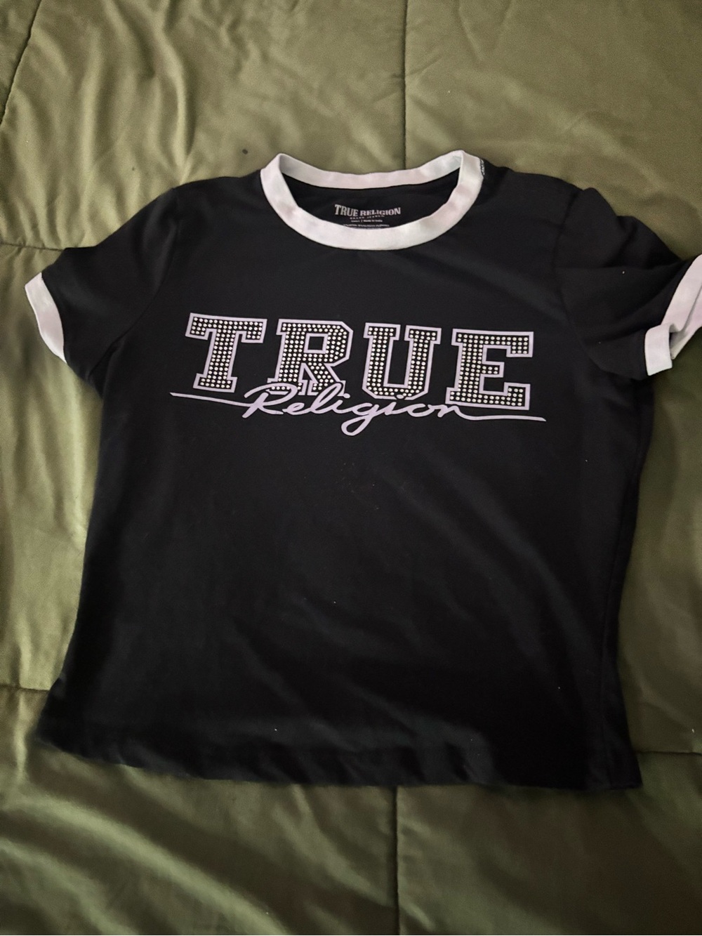 True Religion Black baby tee